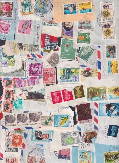 WORLD - a few hundred used stamps, good value lot (4 scans)